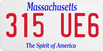 MA license plate 315UE6