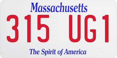 MA license plate 315UG1