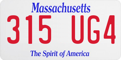 MA license plate 315UG4