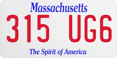 MA license plate 315UG6