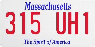 MA license plate 315UH1