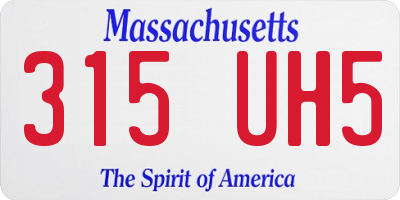 MA license plate 315UH5