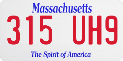MA license plate 315UH9