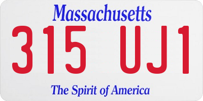 MA license plate 315UJ1
