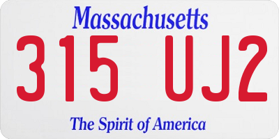 MA license plate 315UJ2