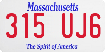 MA license plate 315UJ6
