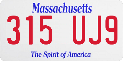 MA license plate 315UJ9