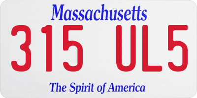 MA license plate 315UL5