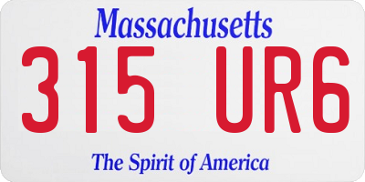 MA license plate 315UR6