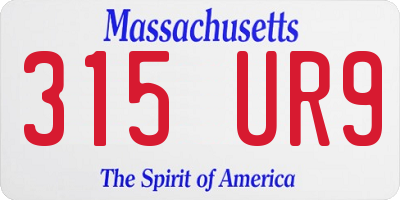 MA license plate 315UR9