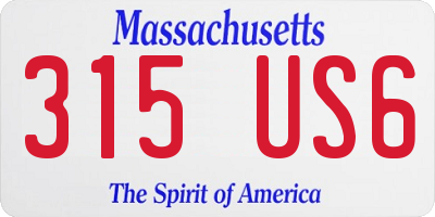 MA license plate 315US6