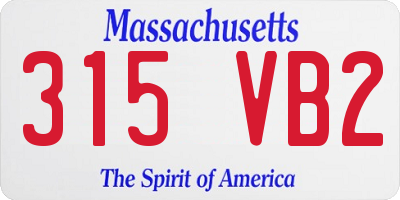 MA license plate 315VB2