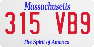 MA license plate 315VB9