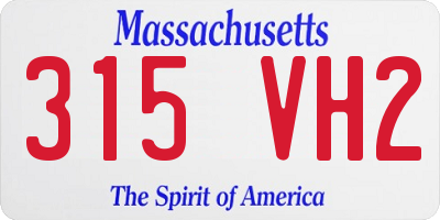 MA license plate 315VH2