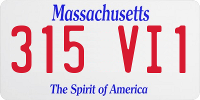 MA license plate 315VI1