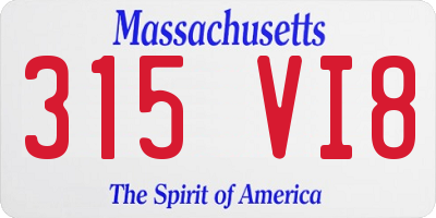 MA license plate 315VI8