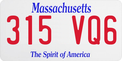 MA license plate 315VQ6