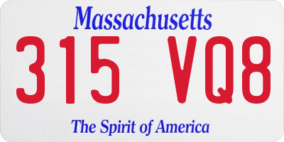 MA license plate 315VQ8