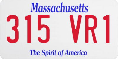 MA license plate 315VR1