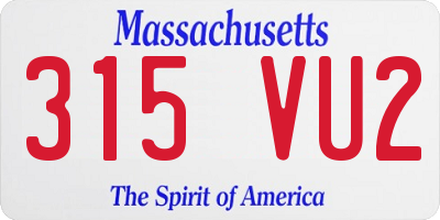 MA license plate 315VU2