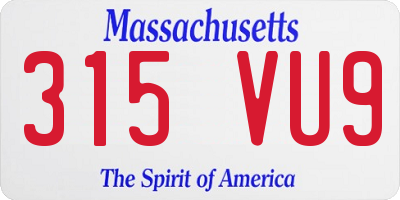 MA license plate 315VU9