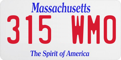 MA license plate 315WM0