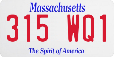 MA license plate 315WQ1