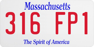 MA license plate 316FP1