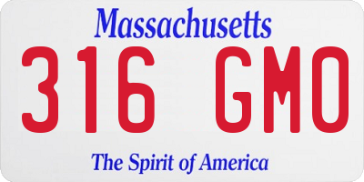 MA license plate 316GM0