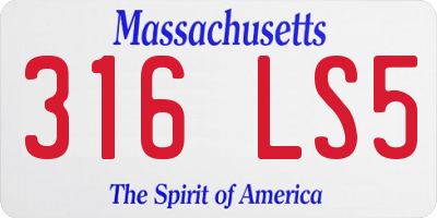 MA license plate 316LS5