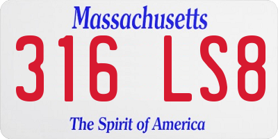 MA license plate 316LS8
