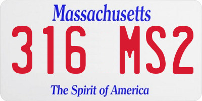MA license plate 316MS2
