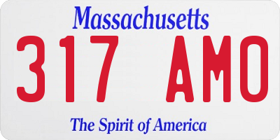 MA license plate 317AM0