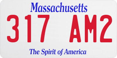 MA license plate 317AM2