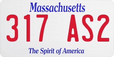 MA license plate 317AS2