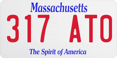MA license plate 317AT0
