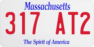 MA license plate 317AT2