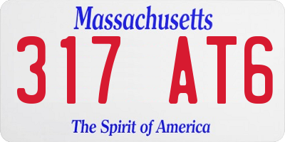 MA license plate 317AT6