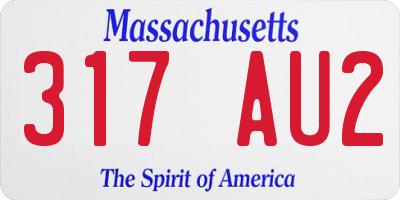 MA license plate 317AU2
