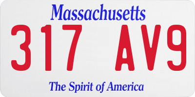MA license plate 317AV9