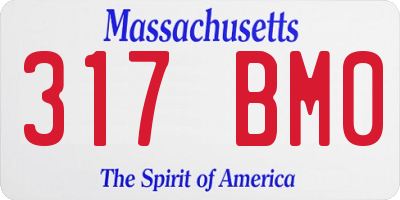 MA license plate 317BM0