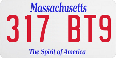 MA license plate 317BT9