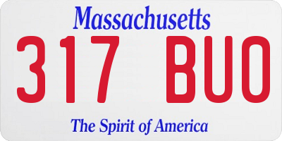 MA license plate 317BU0