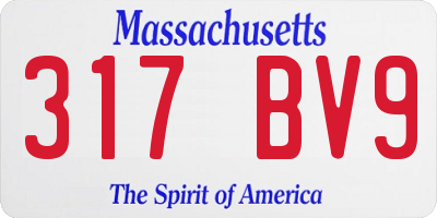 MA license plate 317BV9