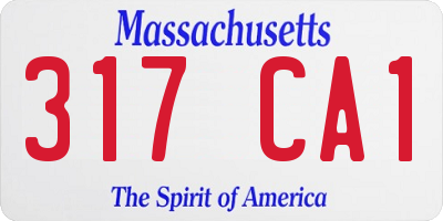 MA license plate 317CA1