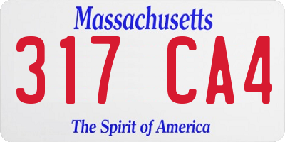MA license plate 317CA4