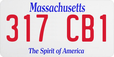 MA license plate 317CB1