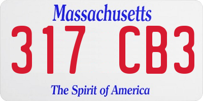 MA license plate 317CB3