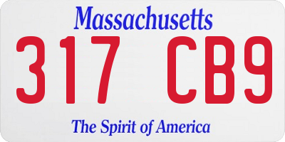 MA license plate 317CB9