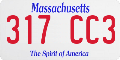 MA license plate 317CC3